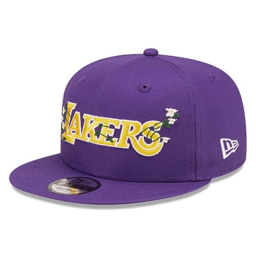 New Era NBA LA Lakers Flower Wordmark Purple 9FIFTY Snapback Cap