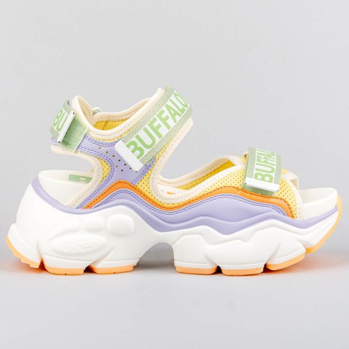 Buffalo Sandal Platform Binary 0 Lavender Multi