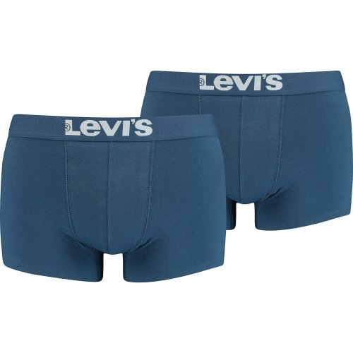 Levis Men Solid Basic Boxer 2P Indigo