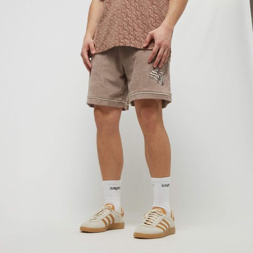 Sean John SJ Old English Initials Frottee Shorts light brown/off-white