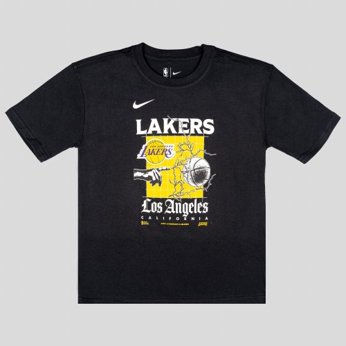 Nba Nike Courtside Ss Oc Max90 Tee 8-20 Los Angeles Lakers Black