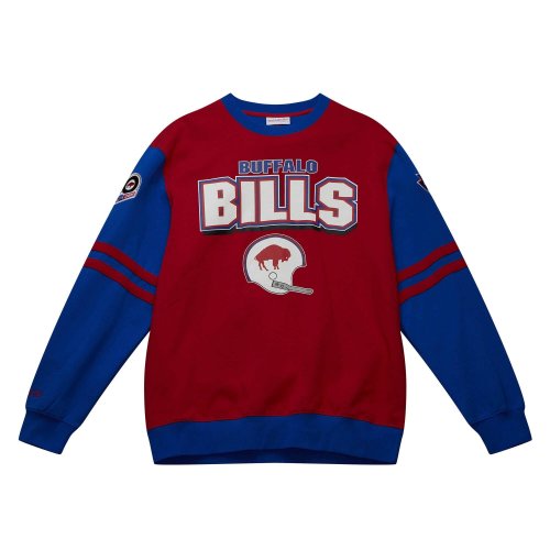Mitchell & Ness NFL All Over Crew 2.0 BUFFALO BILLS Scarlet