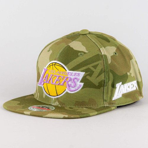 Mitchell & Ness Tonal Camo Stretch Fitted HWC Los Angeles Lakers Green