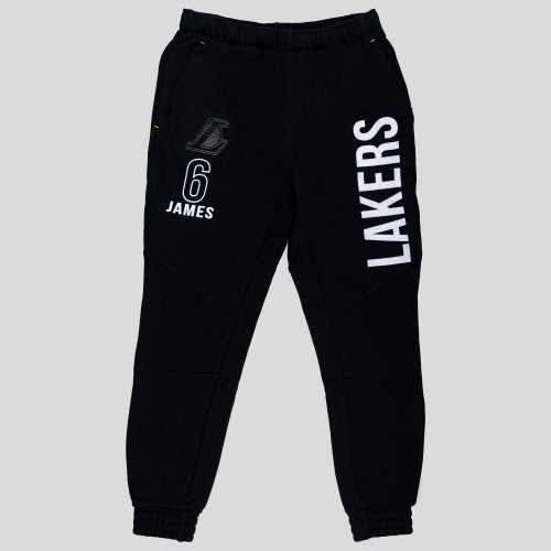 OUTER STUFF OFF COURT FLEECE KNIT JOGGER P LOS ANGELES LAKERS - LEBRON JAMES BLACK/WHITE