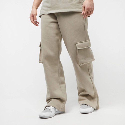 Sean John SJ Script Logo Peached Slit Sweatpants - sand