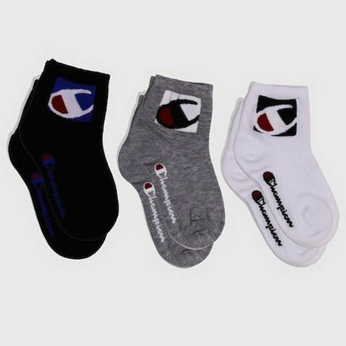 Champion 3pk quarter socks Grey/White/Black