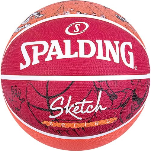 Basketbalová lopta Spalding Sketch Dribble Basketball (veľkosť 7) červená