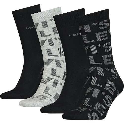 Levis Giftbox Reg Cut Logo Aop 4P Black / Grey