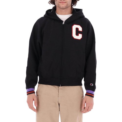 Champion Wmsn Hooded Full Zip Sweatshirt Black