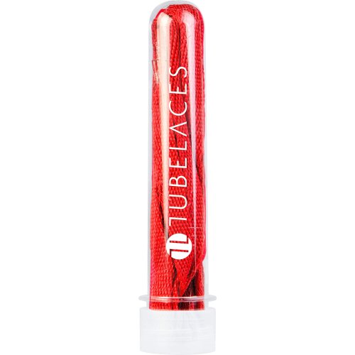 Tubelaces White Flat red 120cm