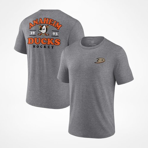 Fanatics NHL SS Triblend Tee Anaheim Ducks Athletic Gray Heather