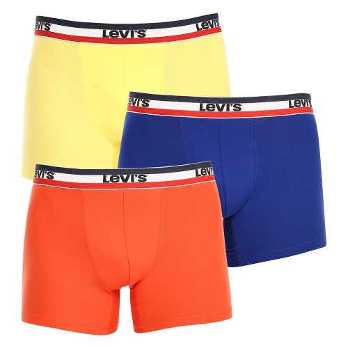 Levis Men Sprtswr Logo Boxer Brief 3P Red/Blue/Yellow