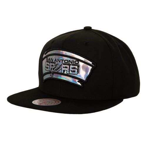 Mitchell & Ness Iridescent XL Logo Snapback HWC San Antonio Spurs Black