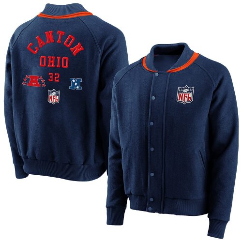 Fanatics NFL True Classics Shield Letterman Jacket Navy