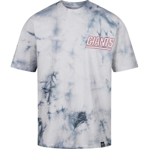 Re:Covered NFL Giants Ny Helmet Dark Blue Tie Dye Relaxed T-Shirt