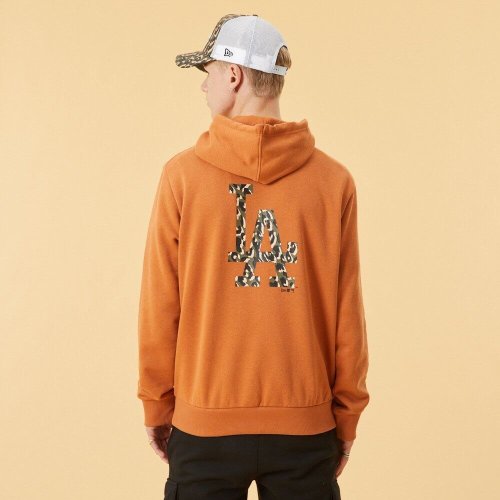 NEW ERA mikiny MLB Seasonal infill po hoody LOS ANGELES DODGERS Brown