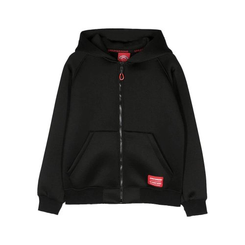 Sprayground Black Sg In My Teeth Scuba Fullzip Hoodie Black