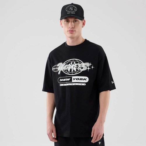 Tričko NEW ERA New York Yankees MLB Logo Graphic Black Oversized T-Shirt čierne