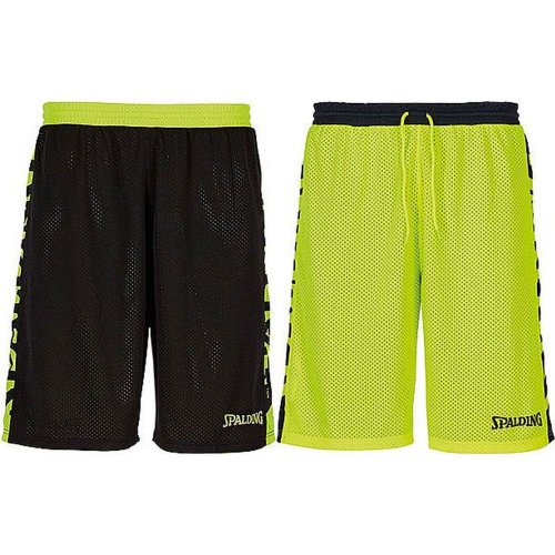 Spalding Essential Reversible Shorts Black/Neon Yellow