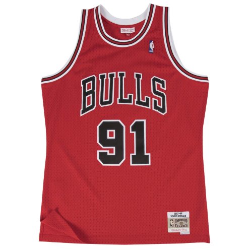 Mitchell & Ness Swingman Jersey Chicago Bulls Road 1997-98 Dennis Rodman Scarlet