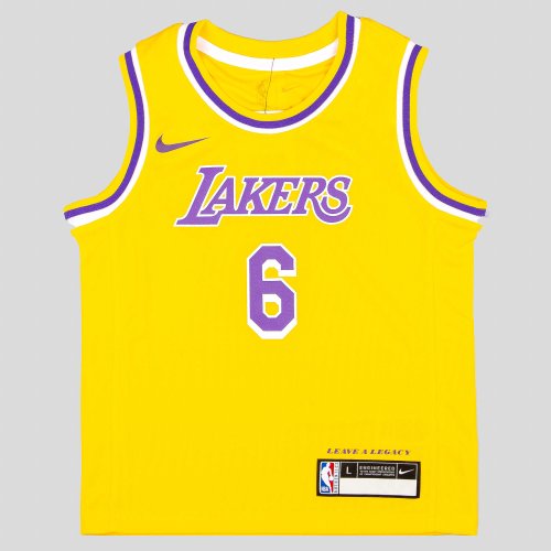 Nike 0-7 Icon Replica Jersey Los Angeles Lakers Lebron James – Nr. 6 Yellow/Purple
