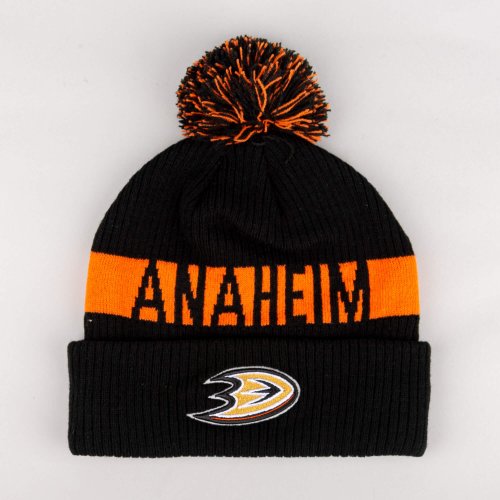 Fanatics NHL Fundamental Beanie Cuff with Pom Anaheim Ducks Black/Dark Orange