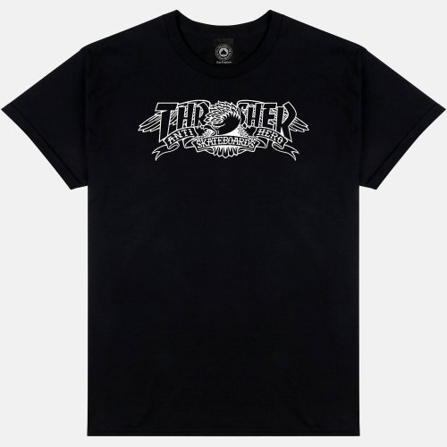 Thrasher X Antihero Mag Banner T-Shirt Black