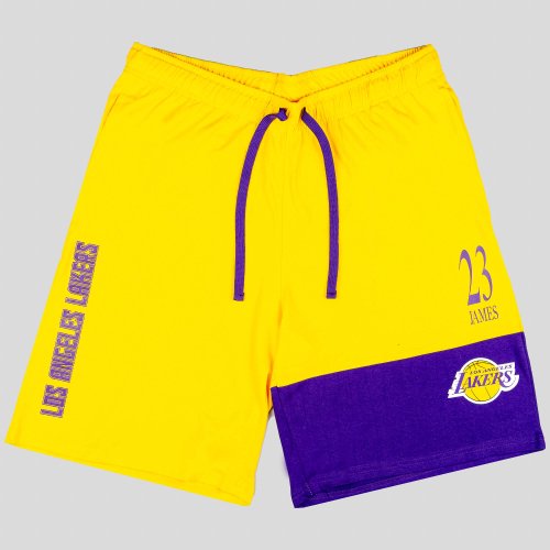 OUTER STUFF NBA PURE SHOOTER SHORT LOS ANGELES LAKERS LEBRON JAMES YELLOW/PURPLE
