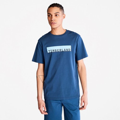 Timberland SS Branded Linear Dark Denim