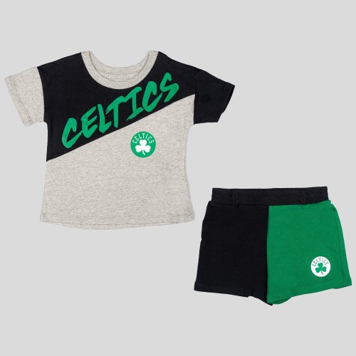 Outer Stuff Super Star Short Set Boston Celtics Grey