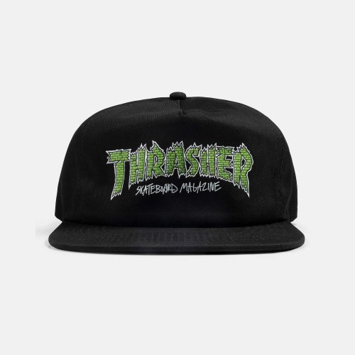 Thrasher Snapback Brick Black