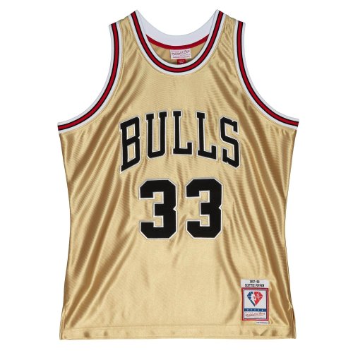 Mitchell & Ness 75th NBA Anniversary Gold Swingman Jersey CHICAGO BULLS SCOTTY PIPPEN Gold
