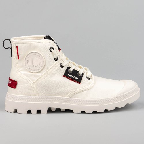 Palladium Pampa Hi Patch Star White