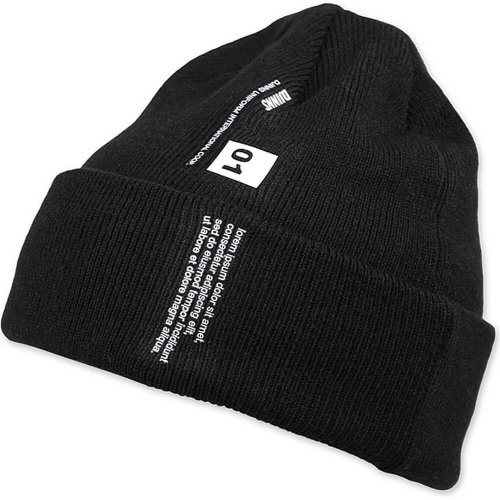 DJINNS Basic Beanie Lorem Pocket black