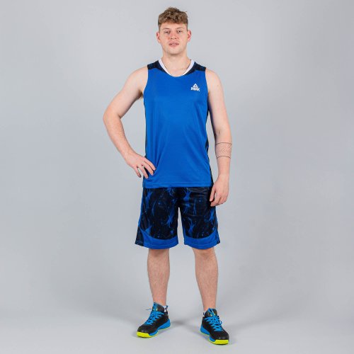 Basketbalová súprava (dres + trenírky)  Peak Basketball Sets Match modrá