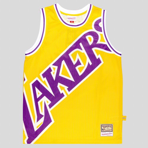 Mitchell & Ness NBA BIG FACE JERSEY 2.0 - 8-20 (PRE DETI 8-20 ROKOV) LOS ANGELES LAKERS YELLOW