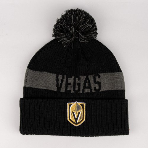 Fanatics NHL Fundamental Beanie Cuff with Pom Vegas Golden Knights Black/Charcoal Heather