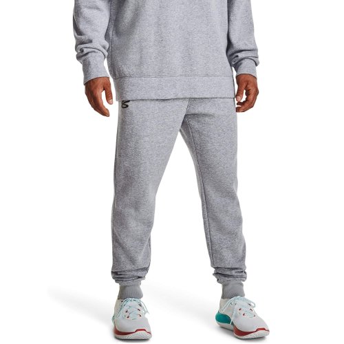 Under Armour Men's Curry Fleece Sweatpants Mod Gray Full Heather / Black