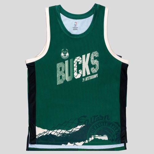 OUTER STUFF NBA FAST BREAK SHOOTER TANK MILWAUKEE BUCKS ANTETOKOUNMPO GIANNIS GREEN