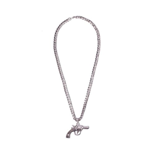 GRMY GRIMEY WEAR GLORIFIED GUN NECKLACE SILVER