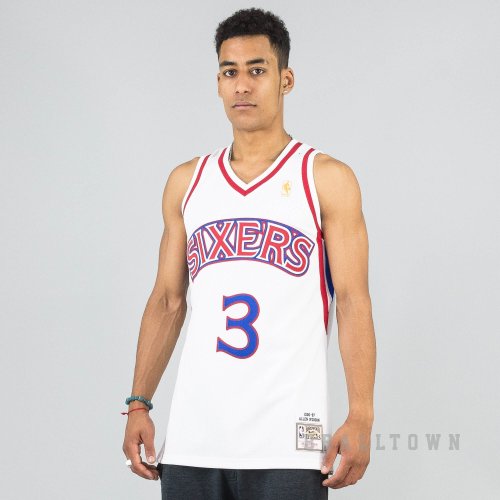 MITCHELL & NESS NBA AUTHENTIC JERSEY PHILADELPHIA 76ERS 2001-02 / ALLEN IVERSON WHITE