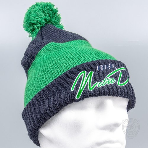 47 Brand Notre Dame Standalon Navy Hustle Knit Cuff Black/Green
