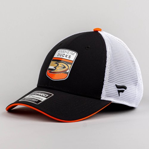Fanatics NHL Draft Cap Anaheim Ducks Authentic Pro Draft Structured Trucker-Podium Black/White