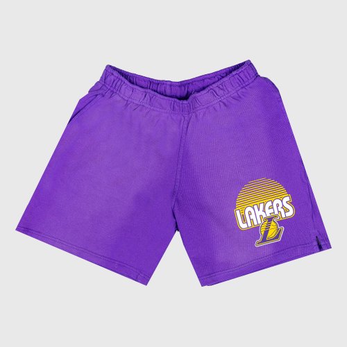 Detské šortky OUTERSTUFF NBA BEACH BUM SHORT LOS ANGELES LAKERS fialové