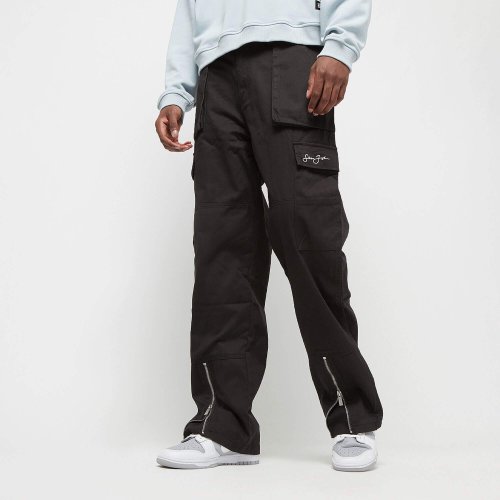 Sean John SJ Script Logo Front Zip Cargopants black
