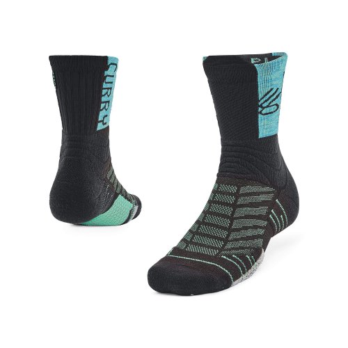 Under Armour Unisex Curry Playmaker Mid-Crew Socks Black