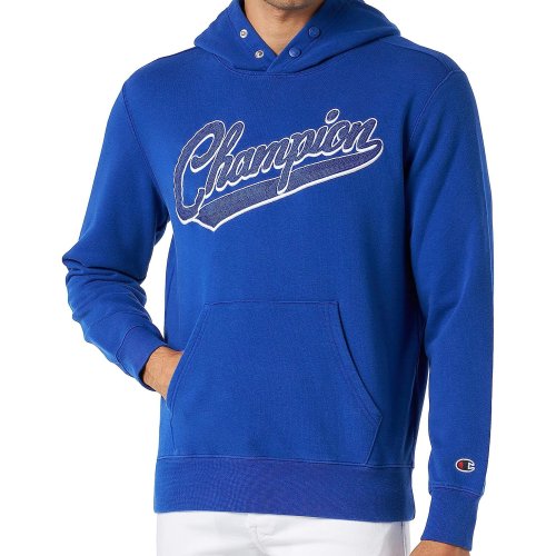 Champion retrò resort Knitted hooded sweatshirt - blue