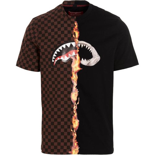 Sprayground Burnt Sharks In Paris T-Shirt Brown/Black