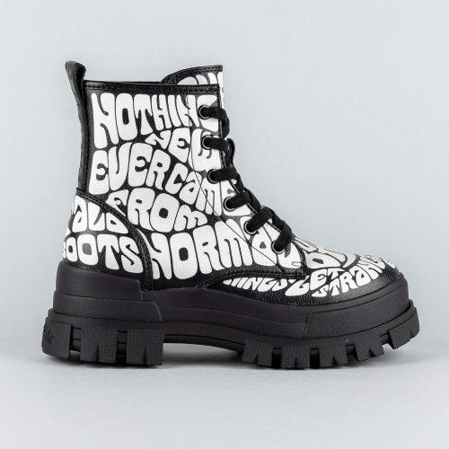 Buffalo Aspha Rld Laceup Mid Black Aop