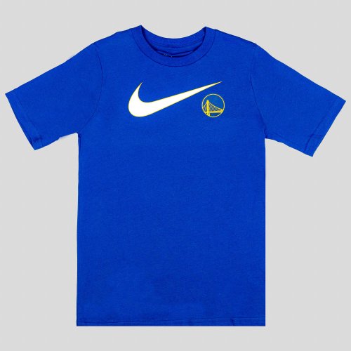 Nba Nike Essential Nba Swoosh Ss Tee - Team Color 8-20 Golden State Warriors Blue